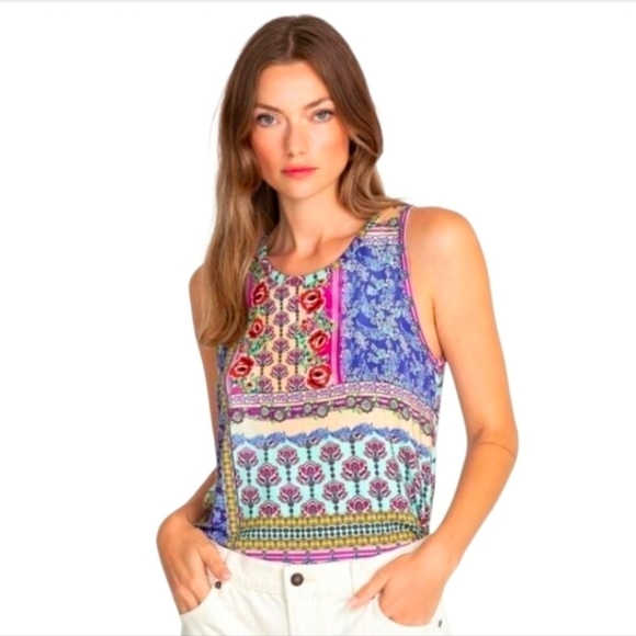 Johnny Was Tops - JOHNNY WAS FRANCO SWING TANK TOP SIZE MEDIUM